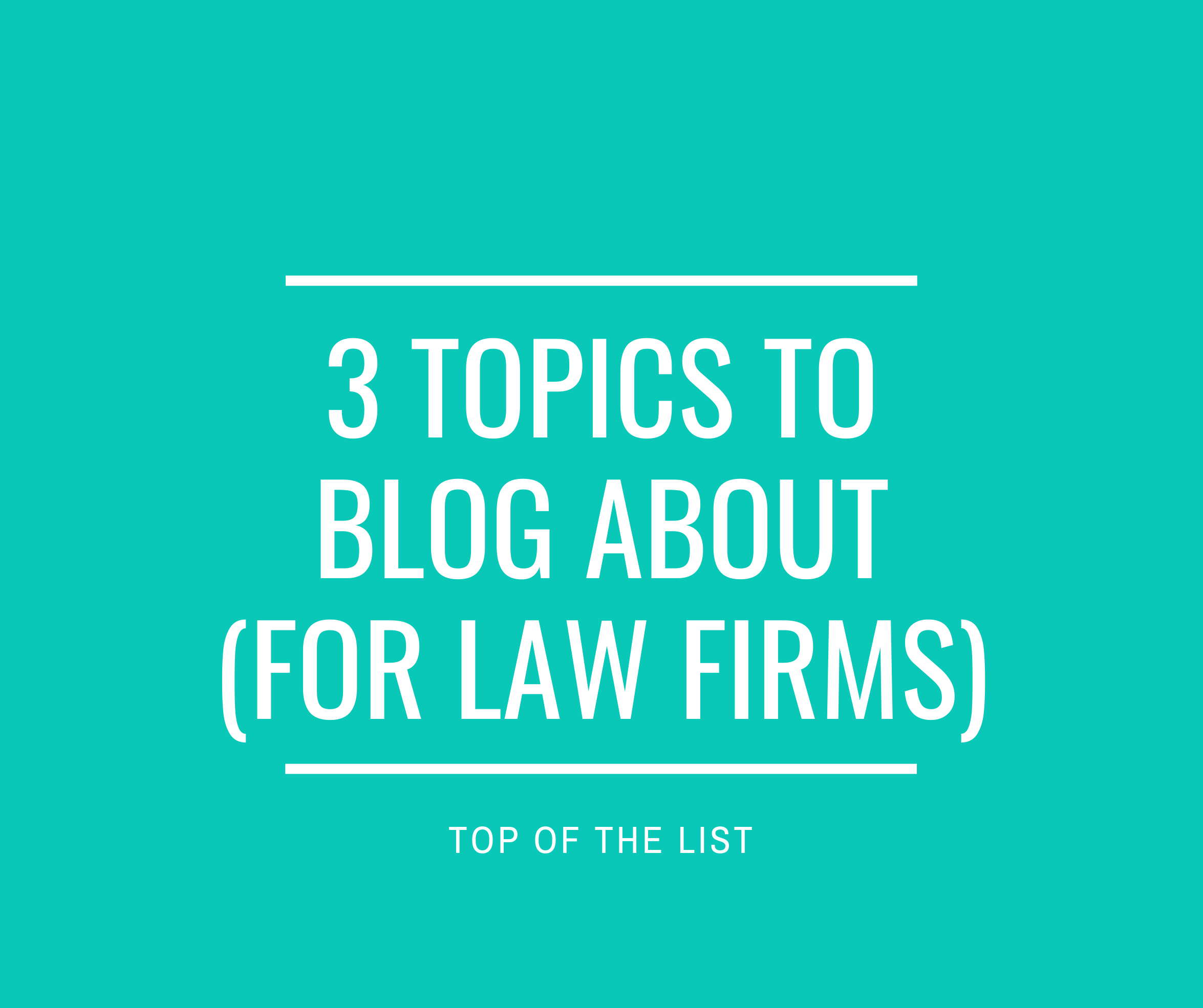 3 topics to blog about