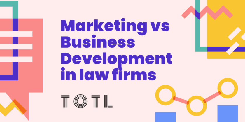 Are marketing and business development the same thing in a law firm?